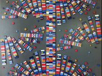 Sol Guillon, Flauta, tec. mixta sobre madera aglomerada, 60 x 60 cm., 2017